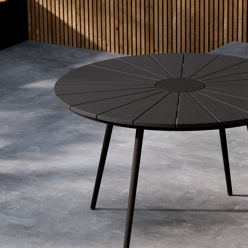 Nest outdoor Denzel Ronde Tuintafel Zwart - Ø 120 cm - vtwonen shop