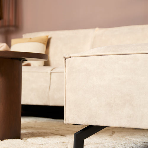 MySofa 2,5-zits Hoekbank Floris - Rechts Beige Velvet - 285x210x82cm