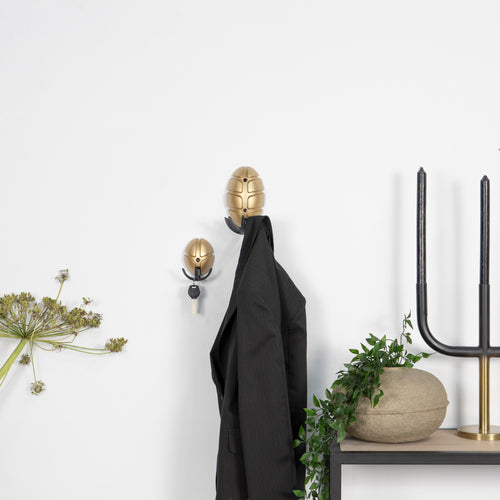 Spinder Design kapstok Bug - Goud / Zwart - 7 haken - vtwonen shop