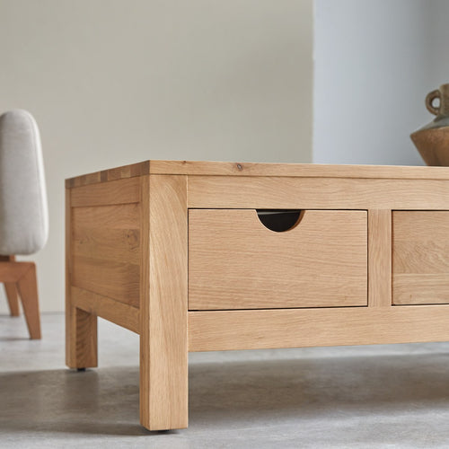 Tikamoon Massief eiken salontafel - Naturel - vtwonen shop