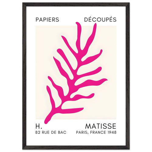 Artfulprints Poster met Lijst Matisse – Ocean flora pink   - 50x70 cm - Roze
