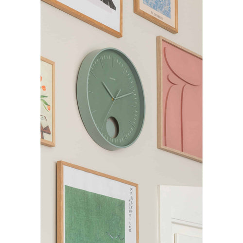 Karlsson wandklok Grato Pendulum - groen - Ø40.6cm