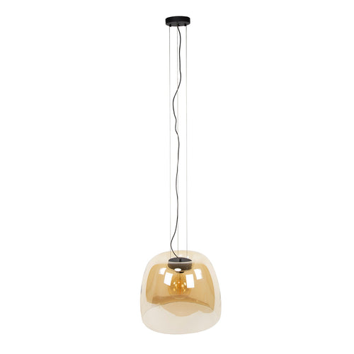 Giga Meubel Hanglamp Drift Glass XL - Amber Glas - 1-Lichts - 48x48x150cm - vtwonen shop