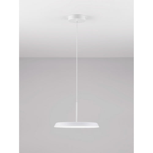 Nova Luce OPHELIA Dome hanglamp voor plafond, mat wit, LED, 27W, 2205lm, 3000K
