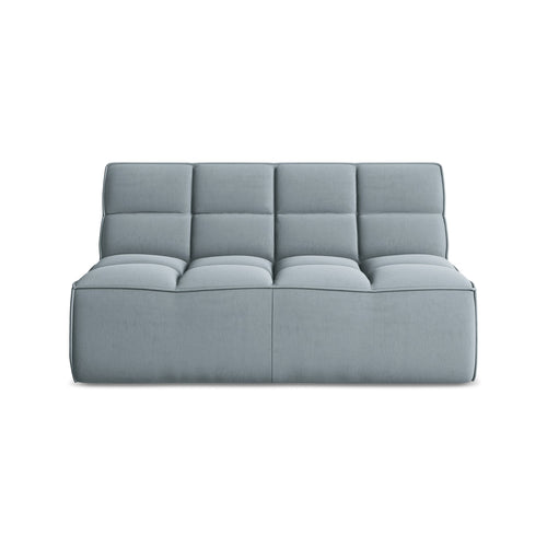LaMiaSofa Tweezits modulaire bank Belluno - velours - lichtblauw - 160x93x75