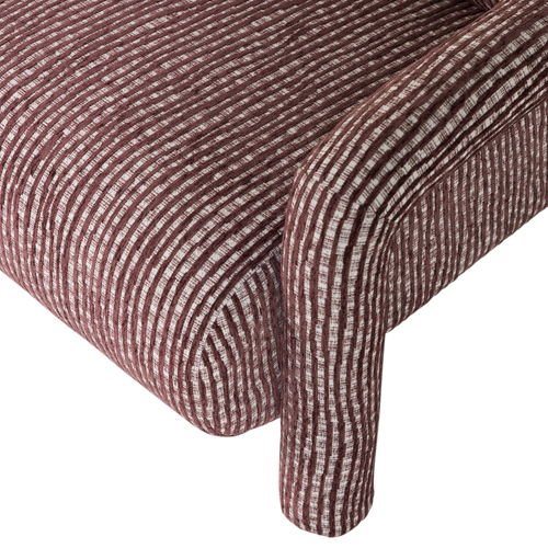 WOOOD fauteuil Lenny - Dessin - Bordeauxrood - 65x76x82