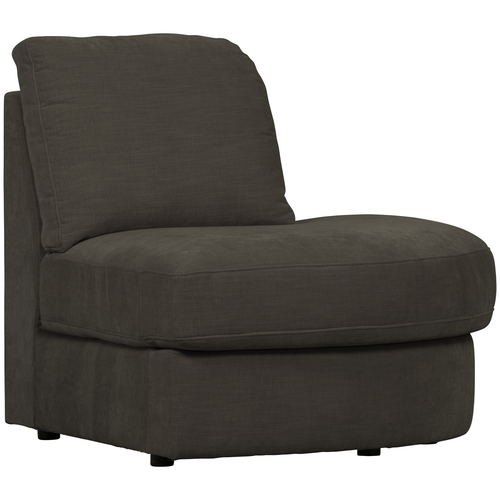 vtwonen 1-zits bank element ronde hoek rechts Family - Polyester - Antraciet -85x93x98