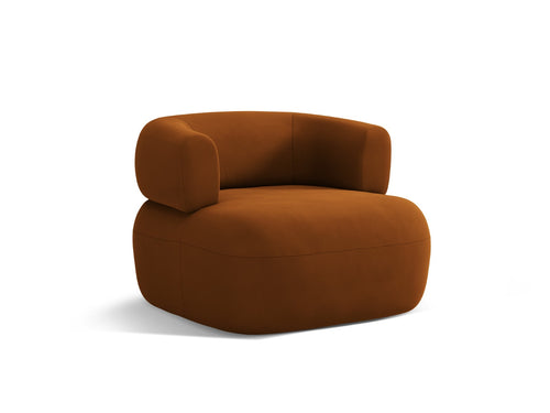 Micadoni - Fauteuil "Jenny" flueel roze - 88x90x73cm