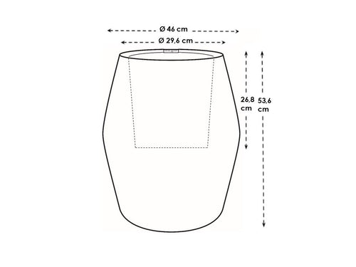 Elho June Split High Paars - Ø46cm - vtwonen shop
