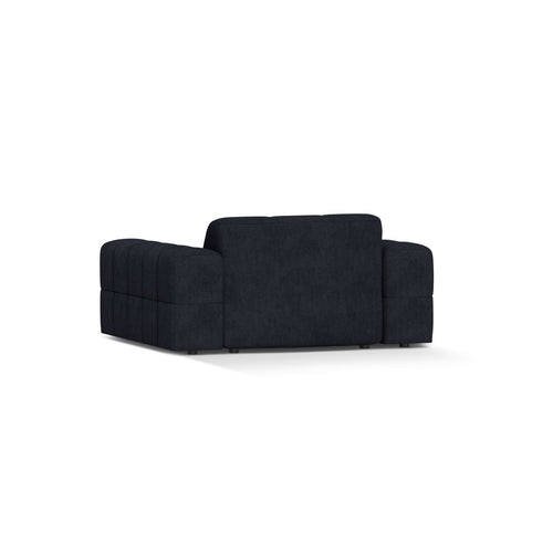 Cosmopolitan Design - Fauteuil Chicago chenille marineblauw - 102x132x78cm