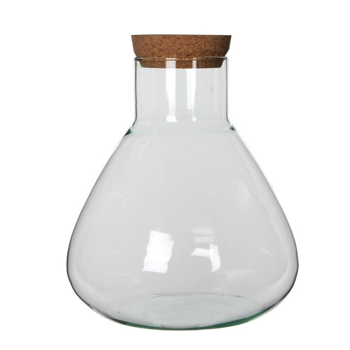 Mica Decorations Emily Voorraadpot - H32 x Ø30 cm - Gerecycled Glas - Transparant