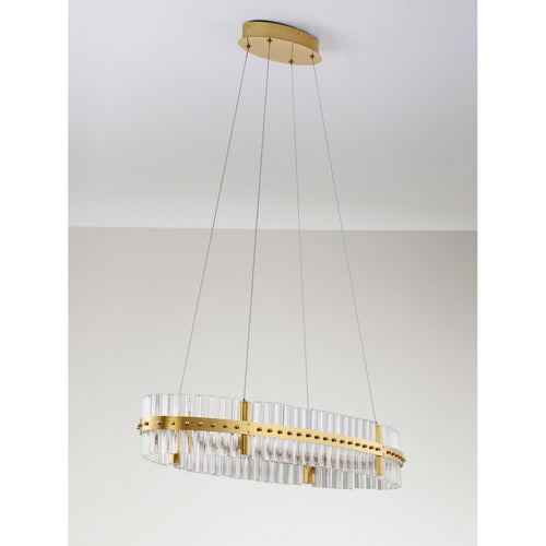 Nova Luce ΚΕΖΟ Hanglamp Platina Goud Triac Dimbaar LED 45W 2700lm 3500K