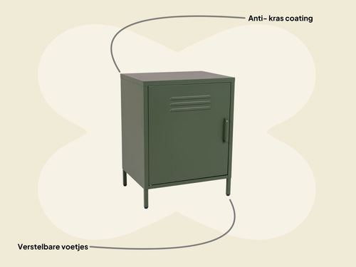 MaximaVida metalen lockerkastje Finn 52 x 40 x 67 cm olijfgroen