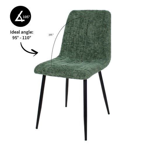 Kick eetkamerstoel Sem - Groen - vtwonen shop