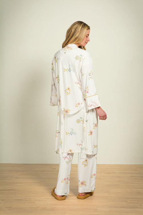 Pip Studio - Belin Lange pyjamabroek - Dames - Blossom Chique - Wit - XS - vtwonen shop