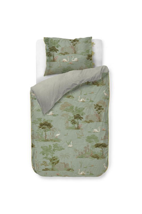 Pip Studio Dekbedovertrek Darjeeling Days - 140 x 200/220 cm - Groen