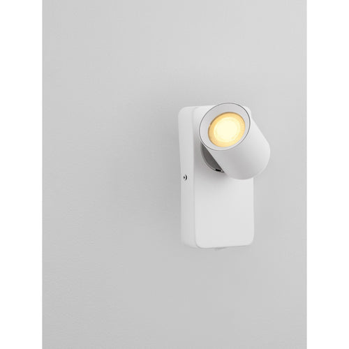 Nova Luce COSMINA Leeslamp voor aan de muur, zandwit, GU10 fitting, 1x10W, aan/uit-schakelaar.