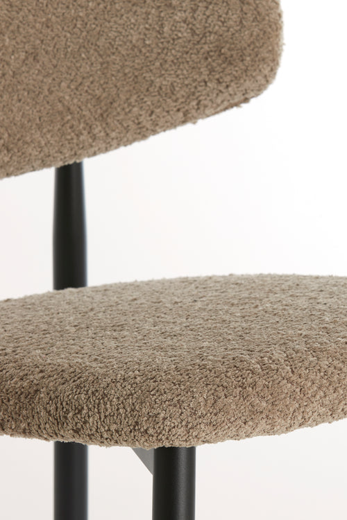 Light & Living eetkamerstoel ENIOLA - 54x52x76cm - bruin - Set van 2