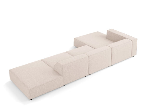 Cosmopolitan Design linker hoekbank Arendal 5-zits, chenille, beige - 166x341x70cm