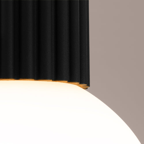 Sollux Lighting Plafondlamp HALO zwart IP44 - 12x12x21cm