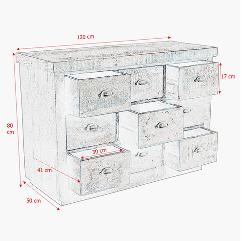 Raw materials dressoir Factory - FSC gerecycled hout - 120x50x80 cm - vtwonen shop