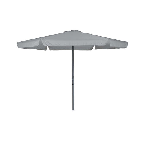 Garden Impressions stokparasol Delta licht grijs Ø300 cm met 40kg Eureka voet en hoes