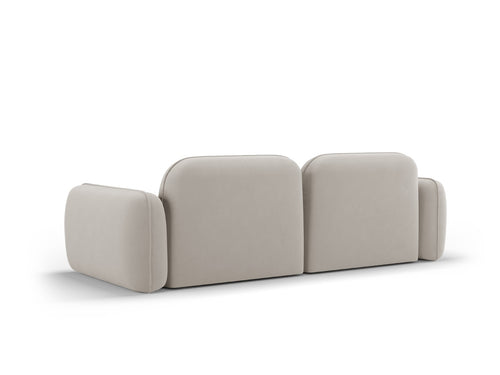 Cosmopolitan Design Modulaire bank Sydney 3-zits, flueel, lichtbeige - 90x230x70cm
