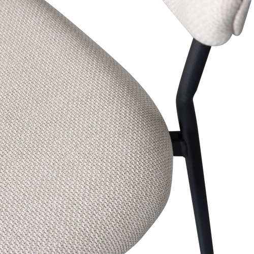 WOOOD eetkamerstoelen Kjeld - Polyester - Naturel - Set van 6 - vtwonen shop