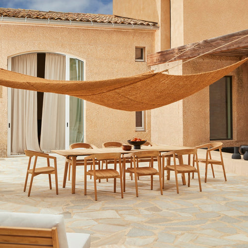 Tikamoon Massief teakhouten tuintafel voor 8/10 personen - Naturel - vtwonen shop
