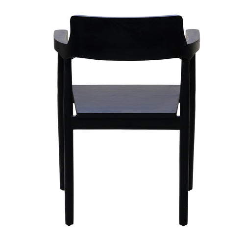 DÉJA Living Eetkamerstoel Hazel - Teakhout - Zwart - Set van 2 - vtwonen shop