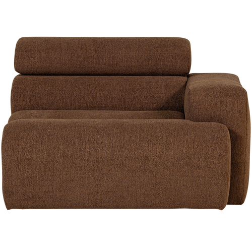 WOOOD 1-zits element bank arm rechts Novi - Polyester - Mokkabruin - 86x109x113 - vtwonen shop