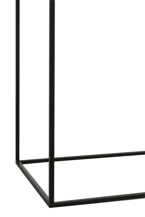 J-Line console Rechthoekig 2 Planken - metaal - zwart