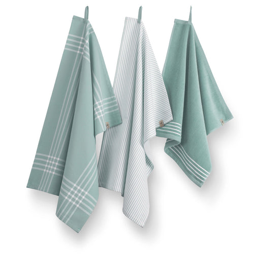 Walra - Keukenset Superior Kitchen Set - 2x 50x70 + 1x 50x50 cm - Jade / Wit