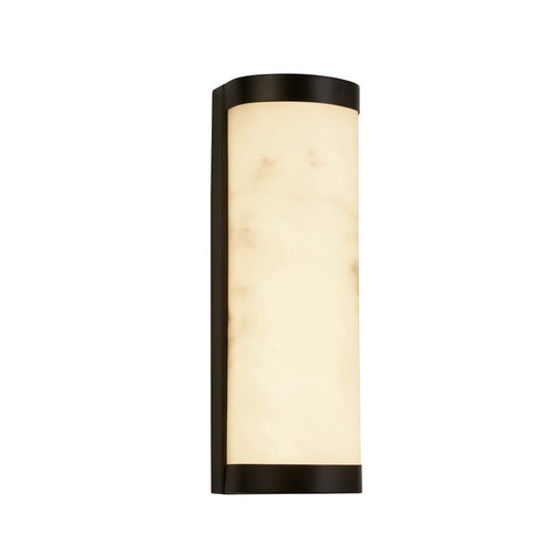 Searchlight Nile LED-wandlamp, matzwart metaal en gemarmerd hars