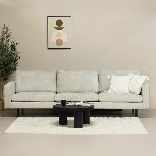 Giga Meubel Bank Florence 4-zits - Stof/Metaal - Taupe