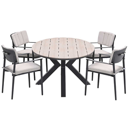 Garden Impressions tuinset Dane - Tulli - donker grijs - 180x115 cm - 5-delig - vtwonen shop