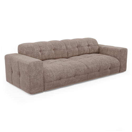 Sia Home - Rechte bank MAEL - Fluweel met reliëf - Mol - 230cm - vtwonen shop