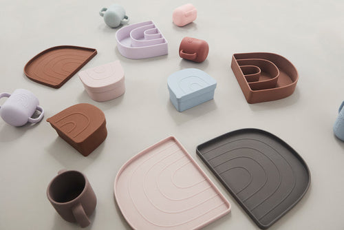 OYOY Bord en schaal Rainbow - silicone