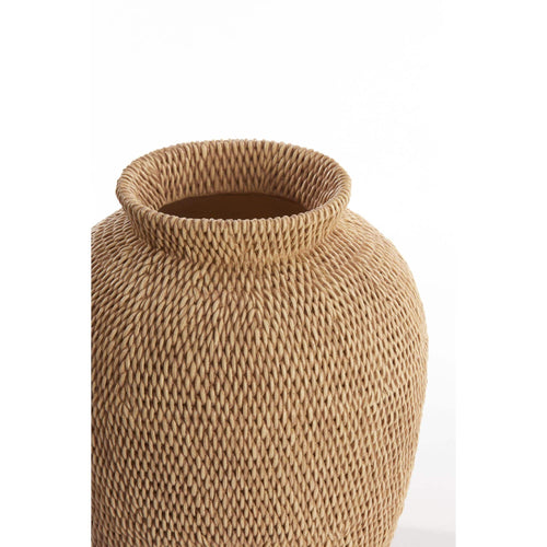 Light & Living vaas Vedella - bruin - Ø26cm