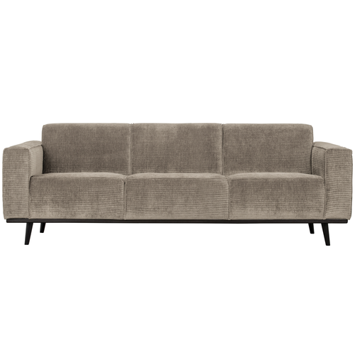 WOOOD 3-zits bank Statement - Brede Platte Rib - Clay - 77x230x93