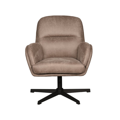 LABEL51 Fauteuil Moss - Taupe Stof - Draaibaar - vtwonen shop