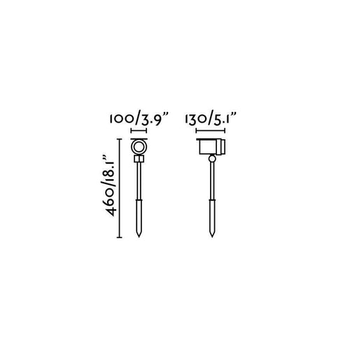 Faro Foc-21 - LED Outdoor Short Spike Light Donkergrijs IP65