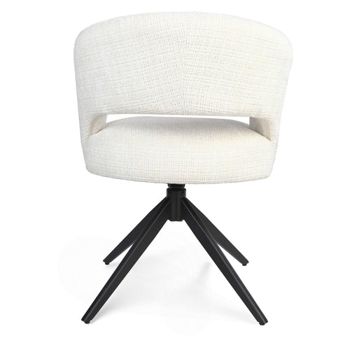 Starfurn Eetkamerstoel Demi - Off White/Zwart - Set van 2