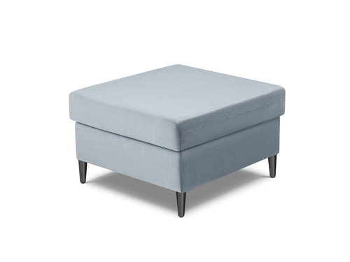 Cosmopolitan Design Poef Kyoto flueel, lichtblauw - 70x70x45cm
