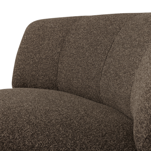 WOOOD hoekelement rond Mojo Base - Bouclé - Bruin Melange - 74x110x110