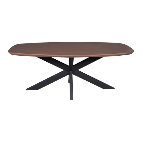 StarFurn Eettafel Madison - Deens Ovaal Walnoot/Zwart - 160x90x76cm
