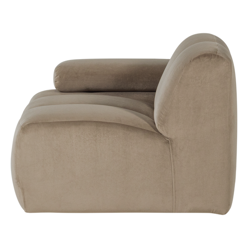 WOOOD 1-zits bank arm links Mojo - Velvet - Khaki - 74x124x97
