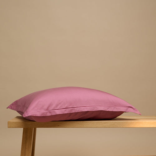 Coco & Cici - TENCEL Twill Kussensloop Dusty Rose - 1 kussensloop 50x70 zonder volant