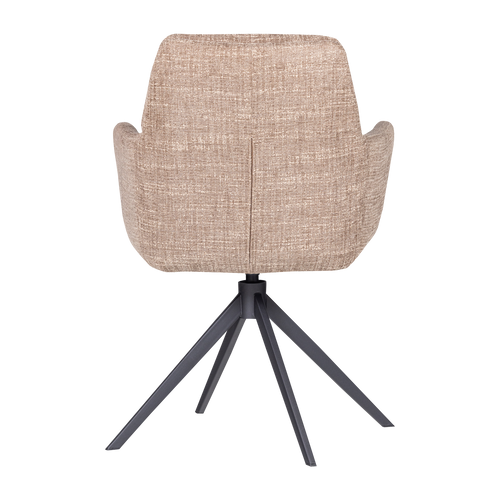 WOOOD eetkamerstoel met armleuning Grant - Melange - Zand - 88x61x63