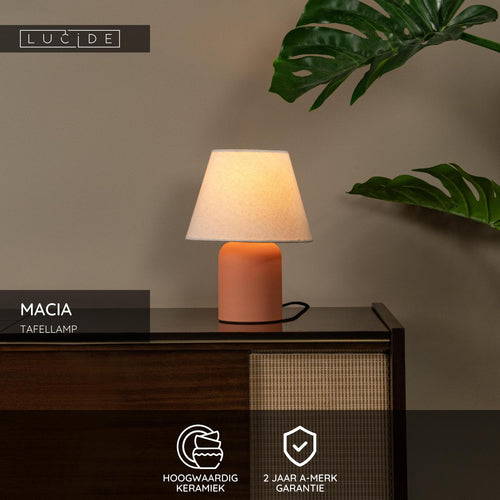 Lucide tafellamp MACIA - 1xE14 - Terracotta
